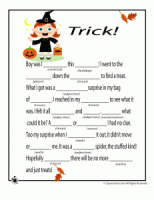 Printable Halloween Mad Libs