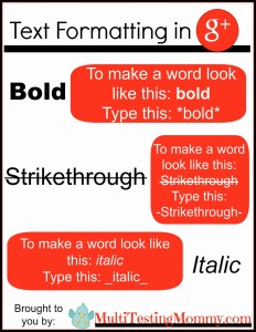 How to Format Text in Google +?