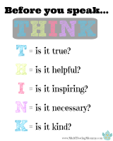think before you speak printable