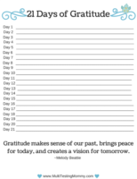 21 Days of Gratitude Challenge {Printable + Giveaway}